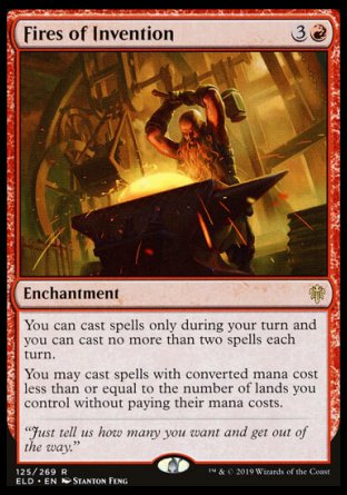 (125/269) Magic The Gathering Throne of Eldraine Single: Fires of Invention  Rare