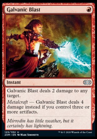 (125/332) Magic The Gathering Double Masters Single: Galvanic Blast Holo Uncommon