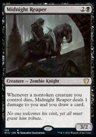 (125) Magic The Gathering Commander: Innistrad: Midnight Hunt Single: Midnight Reaper  Rare