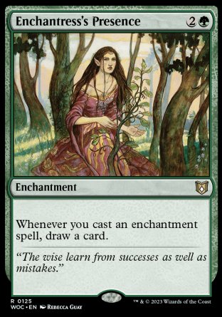 (125) Magic The Gathering Commander: Wilds of Eldraine Single: Enchantress's Presence  Rare