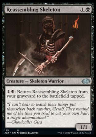 (125) Magic The Gathering Jumpstart 2022 Single: Reassembling Skeleton  Uncommon