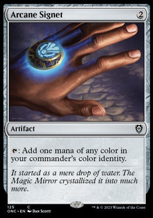 (125) Magic The Gathering Commander: Phyrexia: All Will Be One Single: Arcane Signet  Common