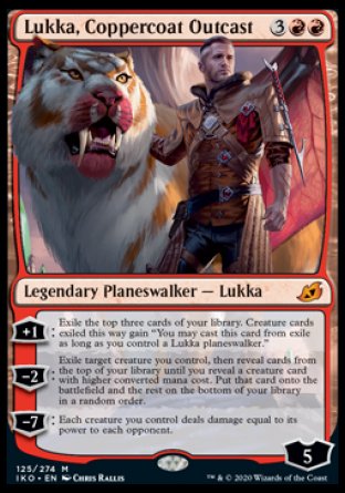 (125) Magic The Gathering Ikoria: Lair of Behemoths: Promos Single: Lukka, Coppercoat Outcast (V.1) Holo Mythic