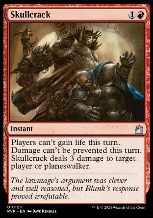 (125) Magic The Gathering Ravnica Remastered Single: Skullcrack  Uncommon