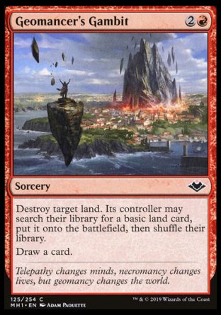 (125/254) Magic The Gathering Modern Horizons Single: Geomancer's Gambit Holo Common