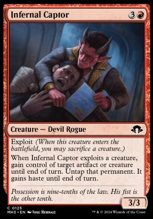 (125) Magic The Gathering Modern Horizons 3 Single: Infernal Captor  Holo Common