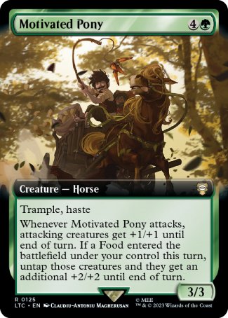 (125) Magic The Gathering Commander: The Lord of the Rings: Tales of Middle-earth: Extras Single: Motivated Pony  Rare