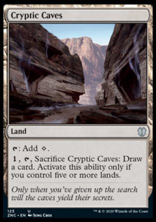 (125) Magic The Gathering Commander: Zendikar Rising Single: Cryptic Caves  Uncommon