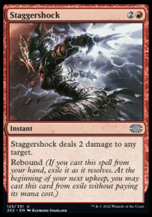 (125) Magic The Gathering Double Masters 2022 Single: Staggershock Holo Uncommon