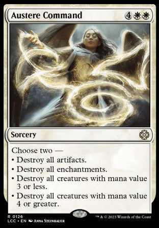 (126) Magic The Gathering Commander: The Lost Caverns of Ixalan Single: Austere Command  Rare