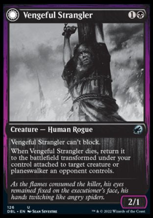 (126) Magic The Gathering Innistrad: Double Feature Single: Vengeful Strangler // Strangling Grasp Holo Uncommon
