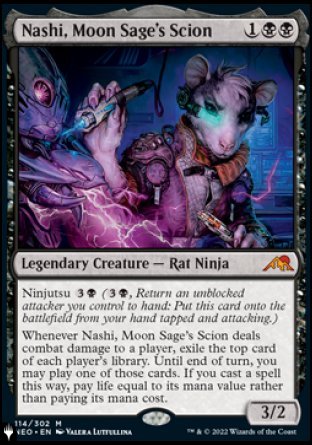 (114) Magic The Gathering The List Single: Nashi, Moon Sage's Scion  Mythic