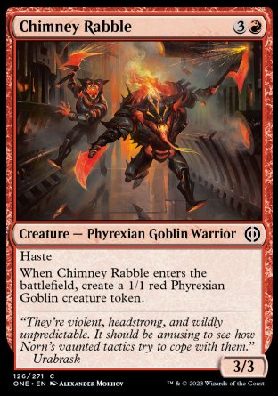 (126) Magic The Gathering Phyrexia: All Will Be One Single: Chimney Rabble  Common