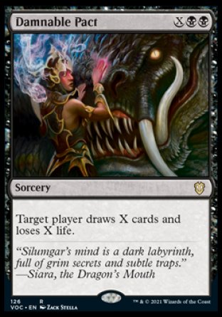 (126) Magic The Gathering Commander: Innistrad: Crimson Vow Single: Damnable Pact  Rare
