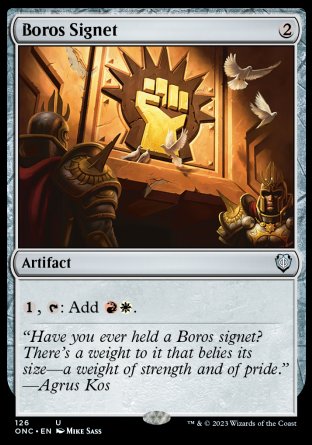 (126) Magic The Gathering Commander: Phyrexia: All Will Be One Single: Boros Signet  Uncommon
