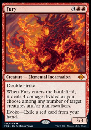 (126) Magic The Gathering Modern Horizons 2 Single: Fury  Mythic
