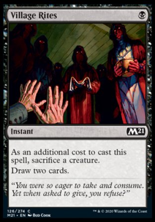 (126) Magic The Gathering Core 2021 Single: Village Rites  Common