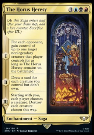 (126) Magic The Gathering Universes Beyond: Warhammer 40000 Single: The Horus Heresy Holo Rare