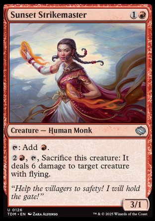 (126) Magic The Gathering Tarkir: Dragonstorm Single: Sunset Strikemaster Holo Uncommon