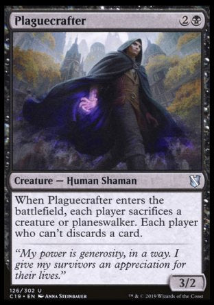 (126) Magic The Gathering Commander 2019 Single: Plaguecrafter  Uncommon