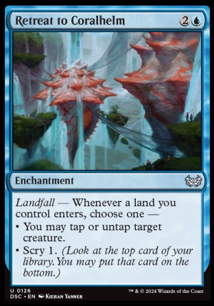 (126) Magic The Gathering Commander: Duskmourn: House of Horror Single: Retreat to Coralhelm  Uncommon