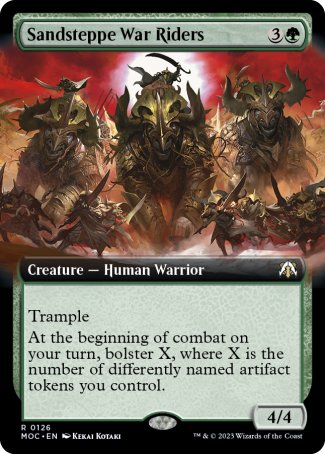(126) Magic The Gathering Commander: March of the Machine: Extras Single: Sandsteppe War Riders  Rare