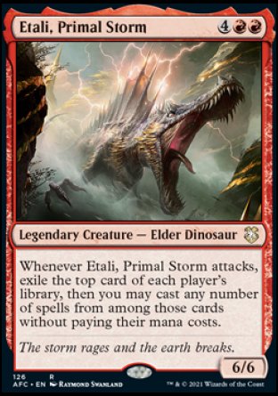 (126) Magic The Gathering Commander: Adventures in the Forgotten Realms Single: Etali, Primal Storm  Rare