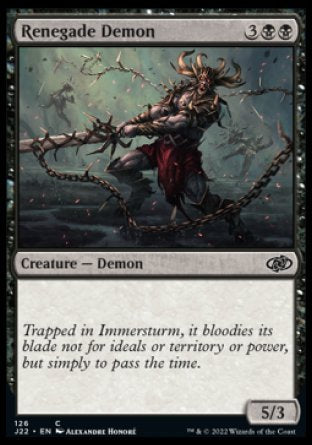 (126) Magic The Gathering Jumpstart 2022 Single: Renegade Demon  Common