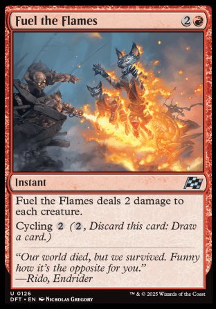 (126) Magic The Gathering Aetherdrift Single: Fuel the Flames  Uncommon