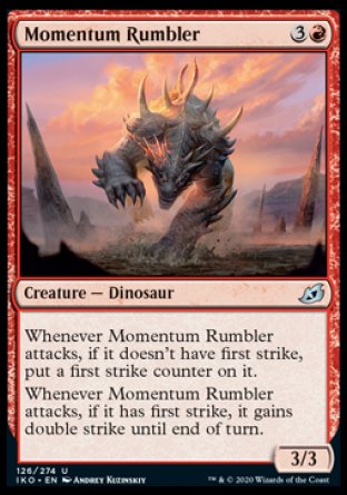 (126/274) Magic The Gathering Ikoria: Lair of Behemoths Single: Momentum Rumbler Holo Uncommon