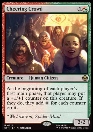 (126) Magic The Gathering Magic: The Gathering | Marvel's Spider-Man Single: Cheering Crowd  Rare