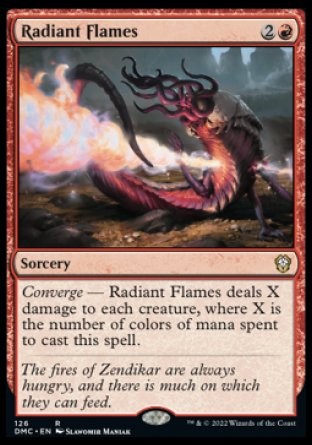 (126) Magic The Gathering Commander: Dominaria United Single: Radiant Flames  Rare