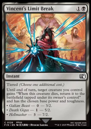 (126) Magic The Gathering Magic: The Gathering - FINAL FANTASY Single: Vincent's Limit Break Holo Common