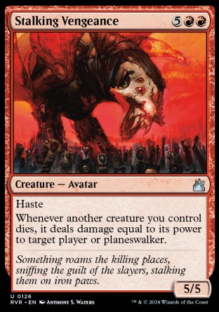 (126) Magic The Gathering Ravnica Remastered Single: Stalking Vengeance  Holo Uncommon