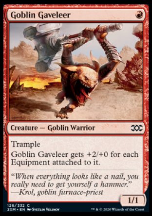 (126/332) Magic The Gathering Double Masters Single: Goblin Gaveleer Holo Common