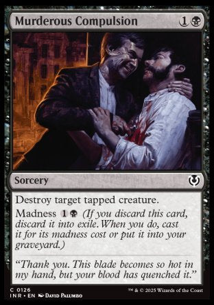 (126) Magic The Gathering Innistrad Remastered Single: Murderous Compulsion  Common