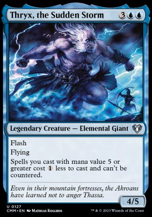 (127) Magic The Gathering Commander Masters Single: Thryx, the Sudden Storm Holo Uncommon