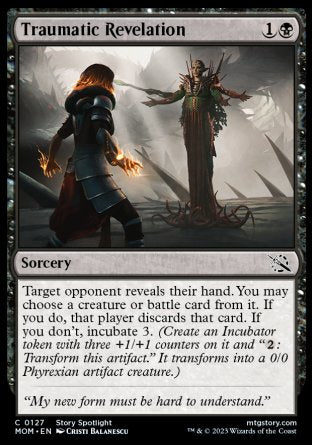 (127) Magic The Gathering March of the Machine Single: Traumatic Revelation Holo Common