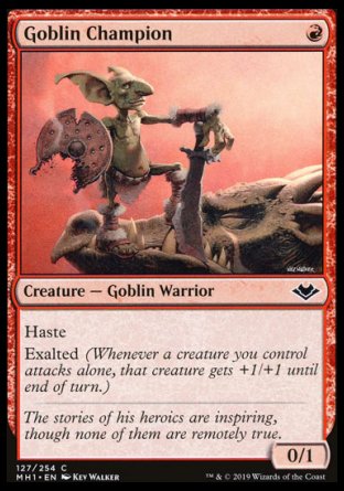 (127/254) Magic The Gathering Modern Horizons Single: Goblin Champion Holo Common