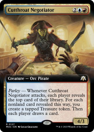(127) Magic The Gathering Commander: March of the Machine: Extras Single: Cutthroat Negotiator  Rare