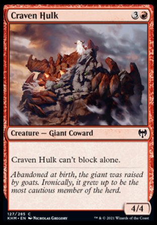 (127/285) Magic The Gathering Kaldheim Single: Craven Hulk Holo Common