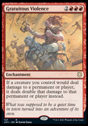(127) Magic The Gathering Commander: Adventures in the Forgotten Realms Single: Gratuitous Violence  Rare