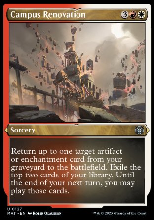 (127) Magic The Gathering March of the Machine: The Aftermath: Extras Single: Campus Renovation (V.2) Holo Uncommon