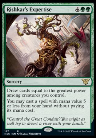 (127) Magic The Gathering Commander: Kamigawa: Neon Dynasty Single: Rishkar's Expertise  Rare