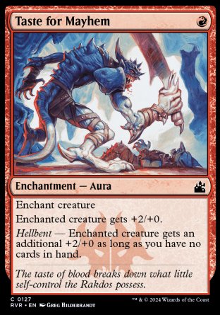 (127) Magic The Gathering Ravnica Remastered Single: Taste for Mayhem  Common