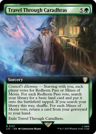 (127) Magic The Gathering Commander: The Lord of the Rings: Tales of Middle-earth: Extras Single: Travel Through Caradhras  Rare