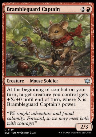 (127) Magic The Gathering Bloomburrow Single: Brambleguard Captain  Uncommon