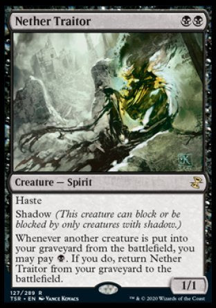 (127/289) Magic The Gathering Time Spiral Remastered Single: Nether Traitor Holo Rare