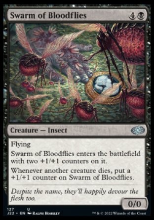 (127) Magic The Gathering Jumpstart 2022 Single: Swarm of Bloodflies  Uncommon