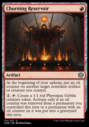 (127) Magic The Gathering Phyrexia: All Will Be One Single: Churning Reservoir  Uncommon